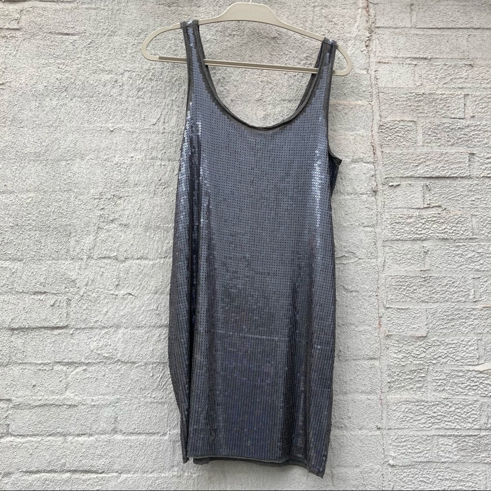 Vince Grey Sequin Dress, Small